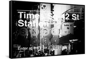 Subway and City Art - Times Square - 42 Street Station-Philippe Hugonnard-Framed Stretched Canvas