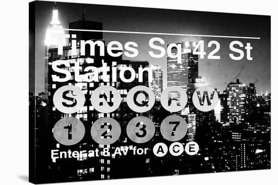 Subway and City Art - Times Square - 42 Street Station-Philippe Hugonnard-Stretched Canvas