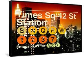 Subway and City Art - Times Square - 42 Street Station-Philippe Hugonnard-Framed Stretched Canvas