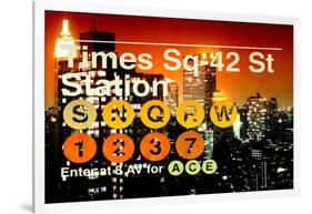 Subway and City Art - Times Square - 42 Street Station-Philippe Hugonnard-Framed Photographic Print