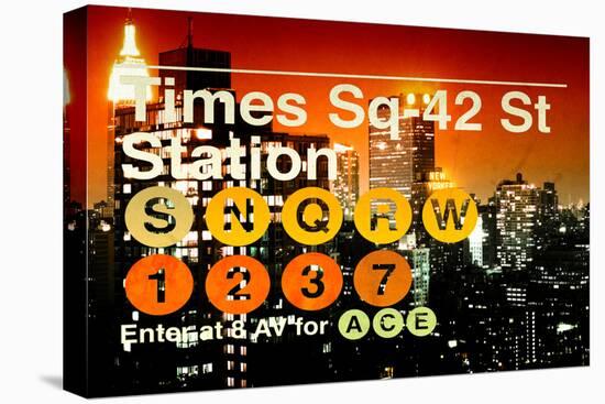 Subway and City Art - Times Square - 42 Street Station-Philippe Hugonnard-Stretched Canvas