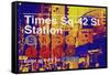 Subway and City Art - Times Square - 42 Street Station-Philippe Hugonnard-Framed Stretched Canvas