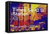 Subway and City Art - Times Square - 42 Street Station-Philippe Hugonnard-Framed Stretched Canvas