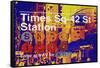 Subway and City Art - Times Square - 42 Street Station-Philippe Hugonnard-Framed Stretched Canvas