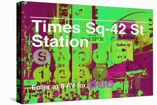 Subway and City Art - Times Square - 42 Street Station-Philippe Hugonnard-Stretched Canvas