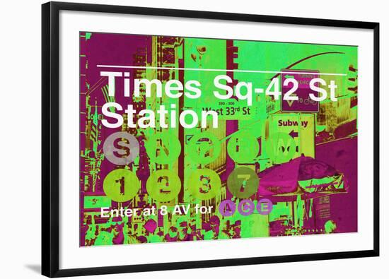 Subway and City Art - Times Square - 42 Street Station-Philippe Hugonnard-Framed Photographic Print