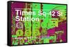 Subway and City Art - Times Square - 42 Street Station-Philippe Hugonnard-Framed Stretched Canvas