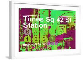 Subway and City Art - Times Square - 42 Street Station-Philippe Hugonnard-Framed Photographic Print