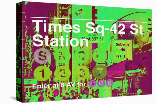 Subway and City Art - Times Square - 42 Street Station-Philippe Hugonnard-Stretched Canvas