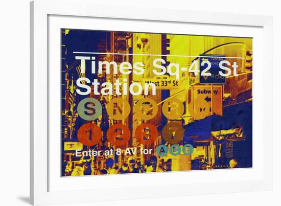 Subway and City Art - Times Square - 42 Street Station-Philippe Hugonnard-Framed Photographic Print