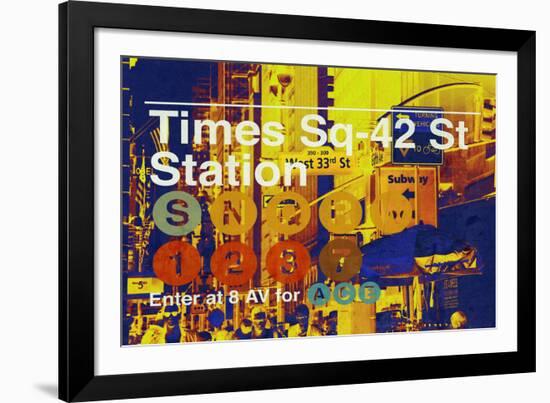 Subway and City Art - Times Square - 42 Street Station-Philippe Hugonnard-Framed Photographic Print