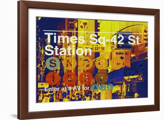 Subway and City Art - Times Square - 42 Street Station-Philippe Hugonnard-Framed Photographic Print