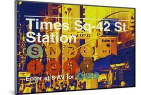 Subway and City Art - Times Square - 42 Street Station-Philippe Hugonnard-Mounted Photographic Print