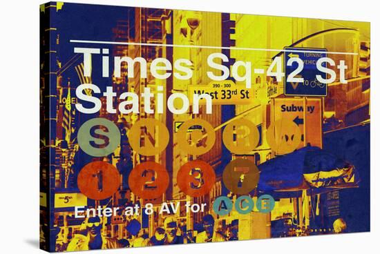 Subway and City Art - Times Square - 42 Street Station-Philippe Hugonnard-Stretched Canvas