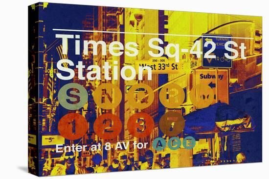 Subway and City Art - Times Square - 42 Street Station-Philippe Hugonnard-Stretched Canvas