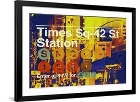 Subway and City Art - Times Square - 42 Street Station-Philippe Hugonnard-Framed Photographic Print