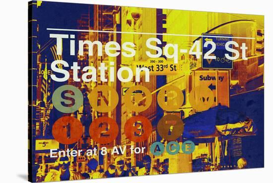 Subway and City Art - Times Square - 42 Street Station-Philippe Hugonnard-Stretched Canvas