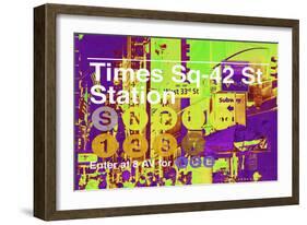 Subway and City Art - Times Square - 42 Street Station-Philippe Hugonnard-Framed Photographic Print