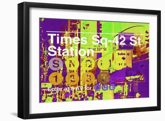 Subway and City Art - Times Square - 42 Street Station-Philippe Hugonnard-Framed Photographic Print