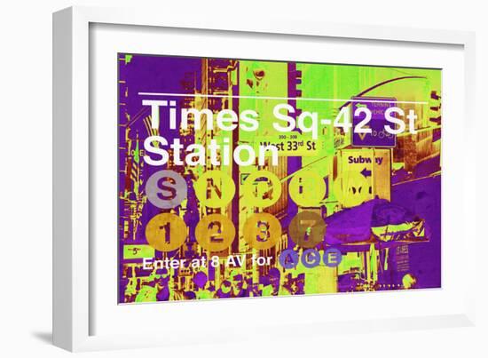 Subway and City Art - Times Square - 42 Street Station-Philippe Hugonnard-Framed Photographic Print