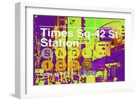 Subway and City Art - Times Square - 42 Street Station-Philippe Hugonnard-Framed Photographic Print