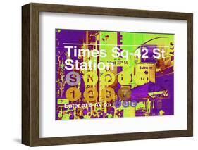 Subway and City Art - Times Square - 42 Street Station-Philippe Hugonnard-Framed Photographic Print