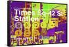 Subway and City Art - Times Square - 42 Street Station-Philippe Hugonnard-Framed Stretched Canvas