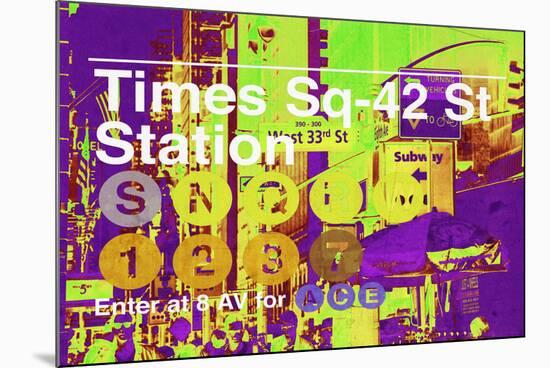 Subway and City Art - Times Square - 42 Street Station-Philippe Hugonnard-Mounted Photographic Print