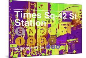 Subway and City Art - Times Square - 42 Street Station-Philippe Hugonnard-Mounted Photographic Print