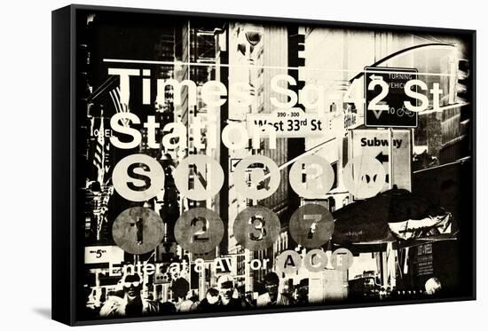 Subway and City Art - Times Square - 42 Street Station-Philippe Hugonnard-Framed Stretched Canvas