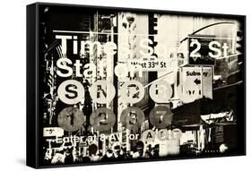 Subway and City Art - Times Square - 42 Street Station-Philippe Hugonnard-Framed Stretched Canvas