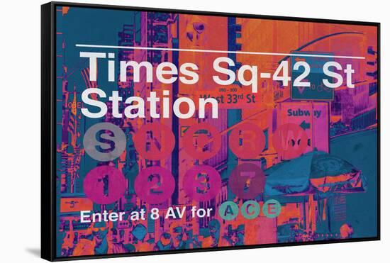 Subway and City Art - Times Square - 42 Street Station-Philippe Hugonnard-Framed Stretched Canvas