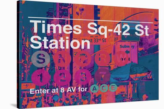 Subway and City Art - Times Square - 42 Street Station-Philippe Hugonnard-Stretched Canvas