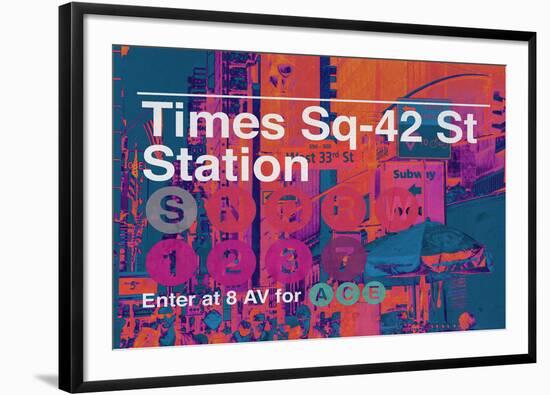 Subway and City Art - Times Square - 42 Street Station-Philippe Hugonnard-Framed Photographic Print