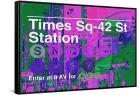 Subway and City Art - Times Square - 42 Street Station-Philippe Hugonnard-Framed Stretched Canvas