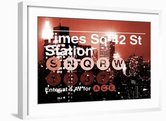 Subway and City Art - Times Square - 42 Street Station-Philippe Hugonnard-Framed Photographic Print