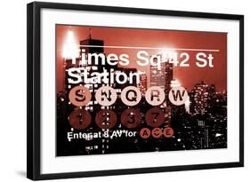 Subway and City Art - Times Square - 42 Street Station-Philippe Hugonnard-Framed Photographic Print