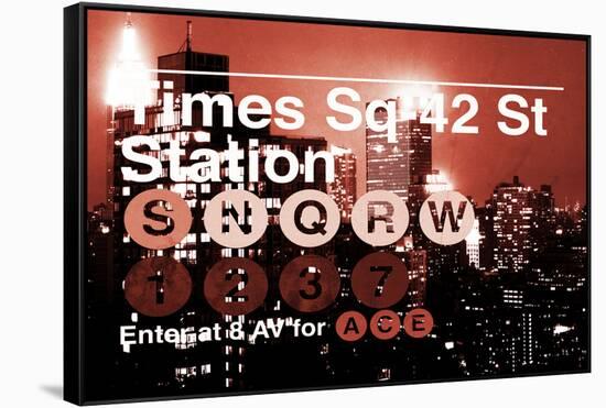 Subway and City Art - Times Square - 42 Street Station-Philippe Hugonnard-Framed Stretched Canvas