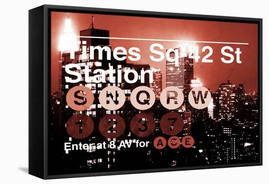 Subway and City Art - Times Square - 42 Street Station-Philippe Hugonnard-Framed Stretched Canvas