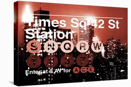 Subway and City Art - Times Square - 42 Street Station-Philippe Hugonnard-Stretched Canvas