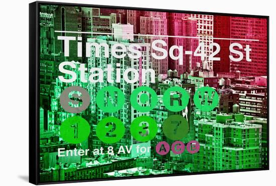 Subway and City Art - Times Square - 42 Street Station-Philippe Hugonnard-Framed Stretched Canvas