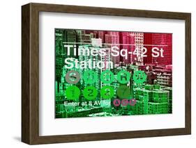 Subway and City Art - Times Square - 42 Street Station-Philippe Hugonnard-Framed Photographic Print