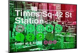 Subway and City Art - Times Square - 42 Street Station-Philippe Hugonnard-Mounted Photographic Print