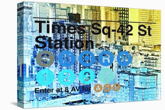 Subway and City Art - Times Square - 42 Street Station-Philippe Hugonnard-Stretched Canvas