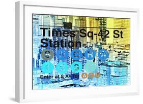 Subway and City Art - Times Square - 42 Street Station-Philippe Hugonnard-Framed Photographic Print