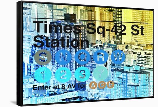 Subway and City Art - Times Square - 42 Street Station-Philippe Hugonnard-Framed Stretched Canvas