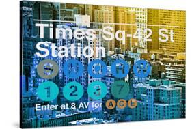 Subway and City Art - Times Square - 42 Street Station-Philippe Hugonnard-Stretched Canvas
