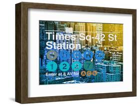 Subway and City Art - Times Square - 42 Street Station-Philippe Hugonnard-Framed Photographic Print