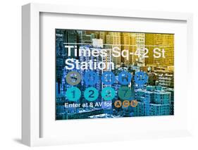 Subway and City Art - Times Square - 42 Street Station-Philippe Hugonnard-Framed Photographic Print