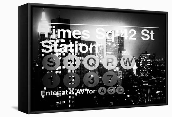 Subway and City Art - Times Square - 42 Street Station-Philippe Hugonnard-Framed Stretched Canvas